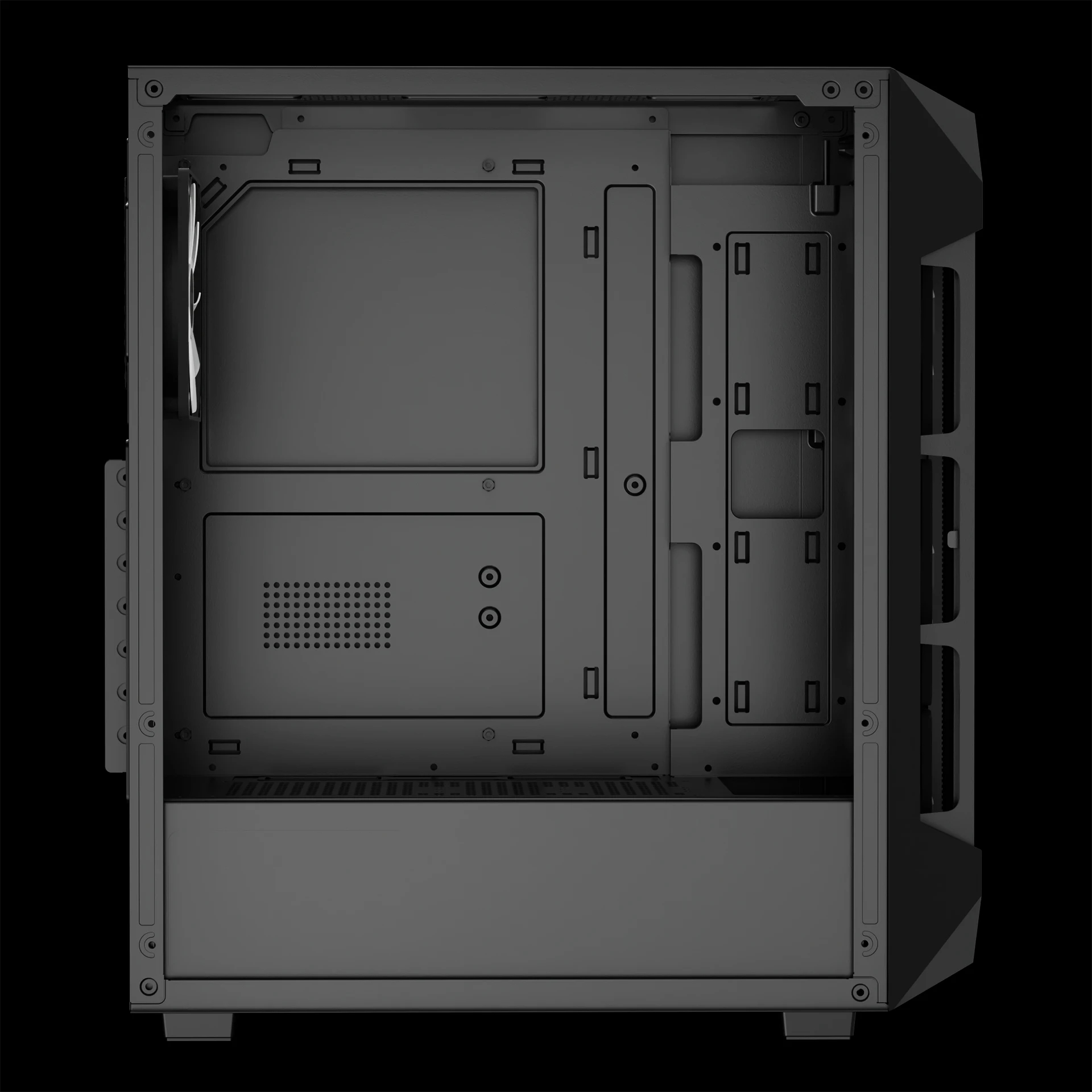 Кутия Gamdias AURA GC1 Elite Black Case ATX Mesh RGB Tempered Glass