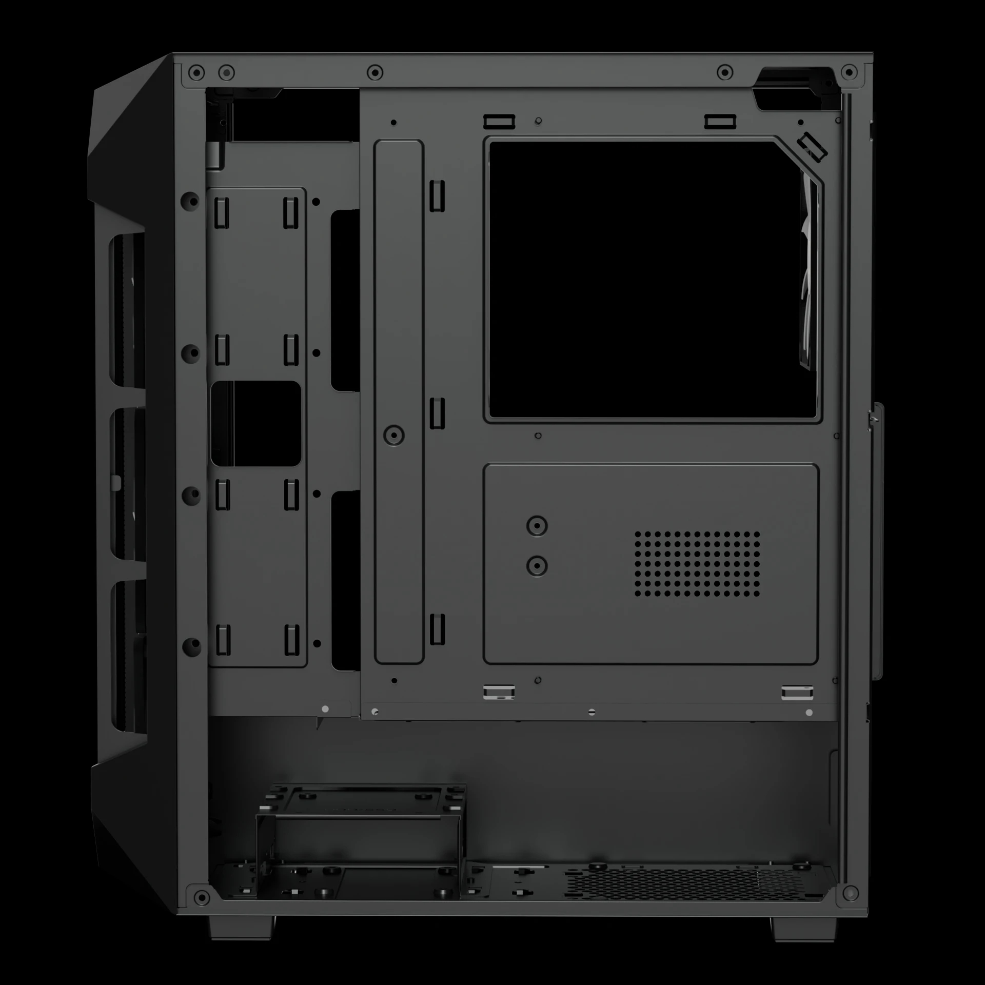Кутия Gamdias AURA GC1 Elite Black Case ATX Mesh RGB Tempered Glass