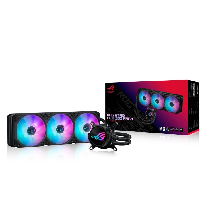 Водно охлаждане за процесор ASUS ROG Strix LC III 360 ARGB AIO CPU Liquid Cooler - 90RC00T1-M0UAY0 
