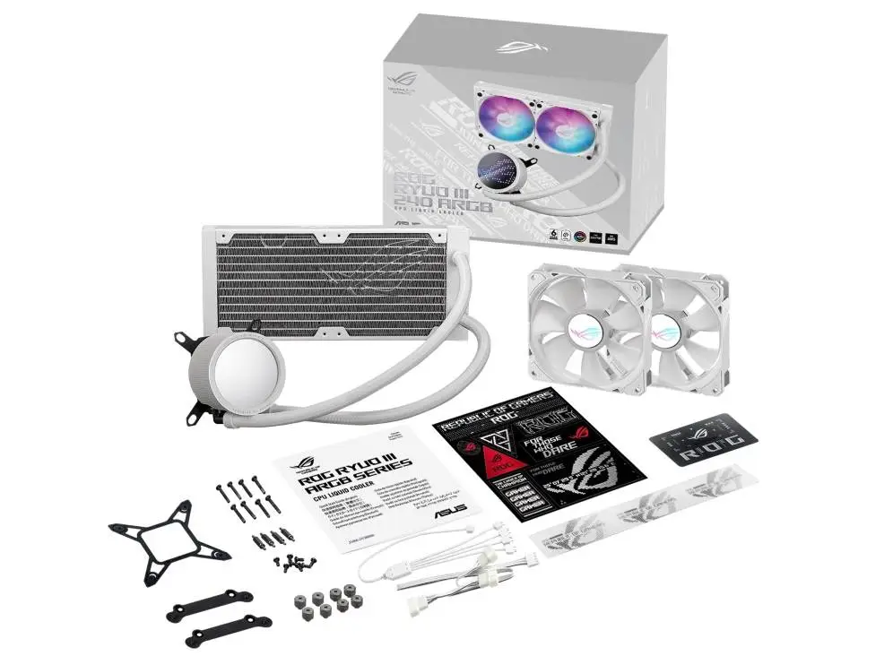 Водно охлаждане за процесор ASUS ROG Strix LC III 240 ARGB White AIO CPU Liquid Cooler - 90RC00S2-M0UAY0