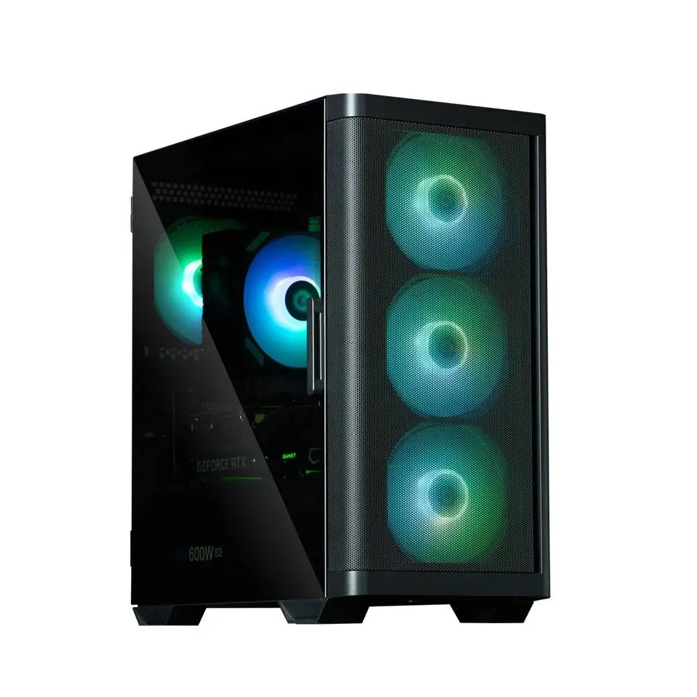Кутия Zalman M4 Black Addressable RGB Case mATX, Tempered Glass, 4 fans included