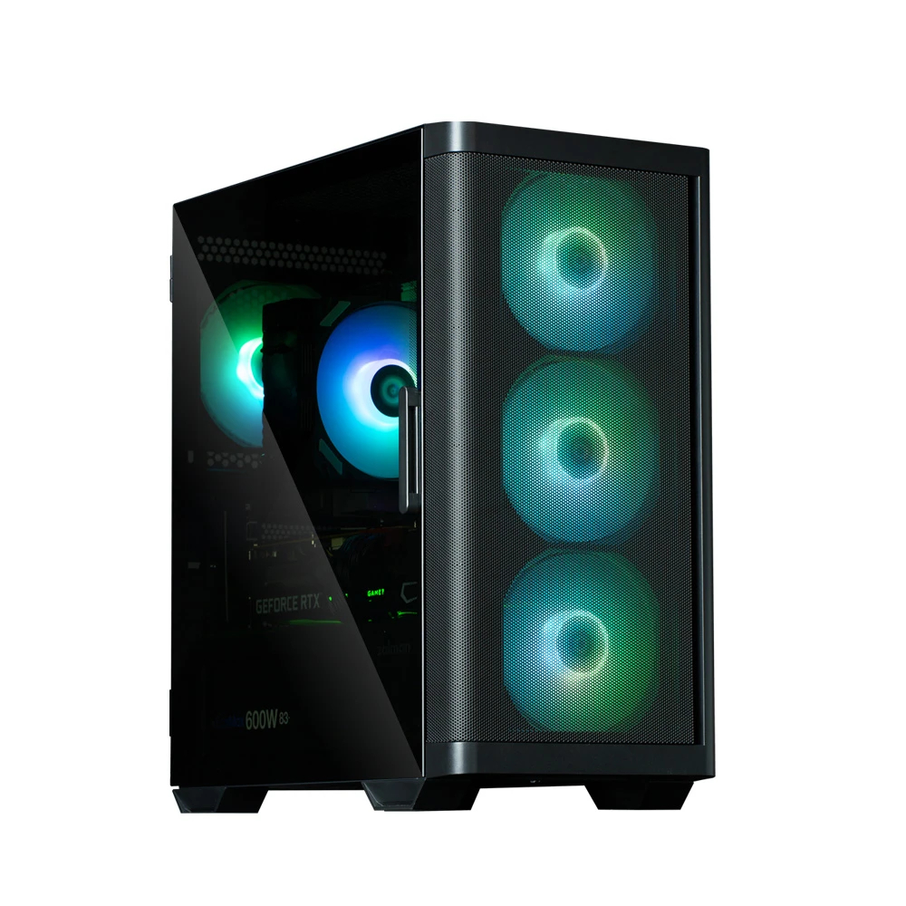 Кутия Zalman M4 Black Addressable RGB Case mATX, Tempered Glass, 4 fans included