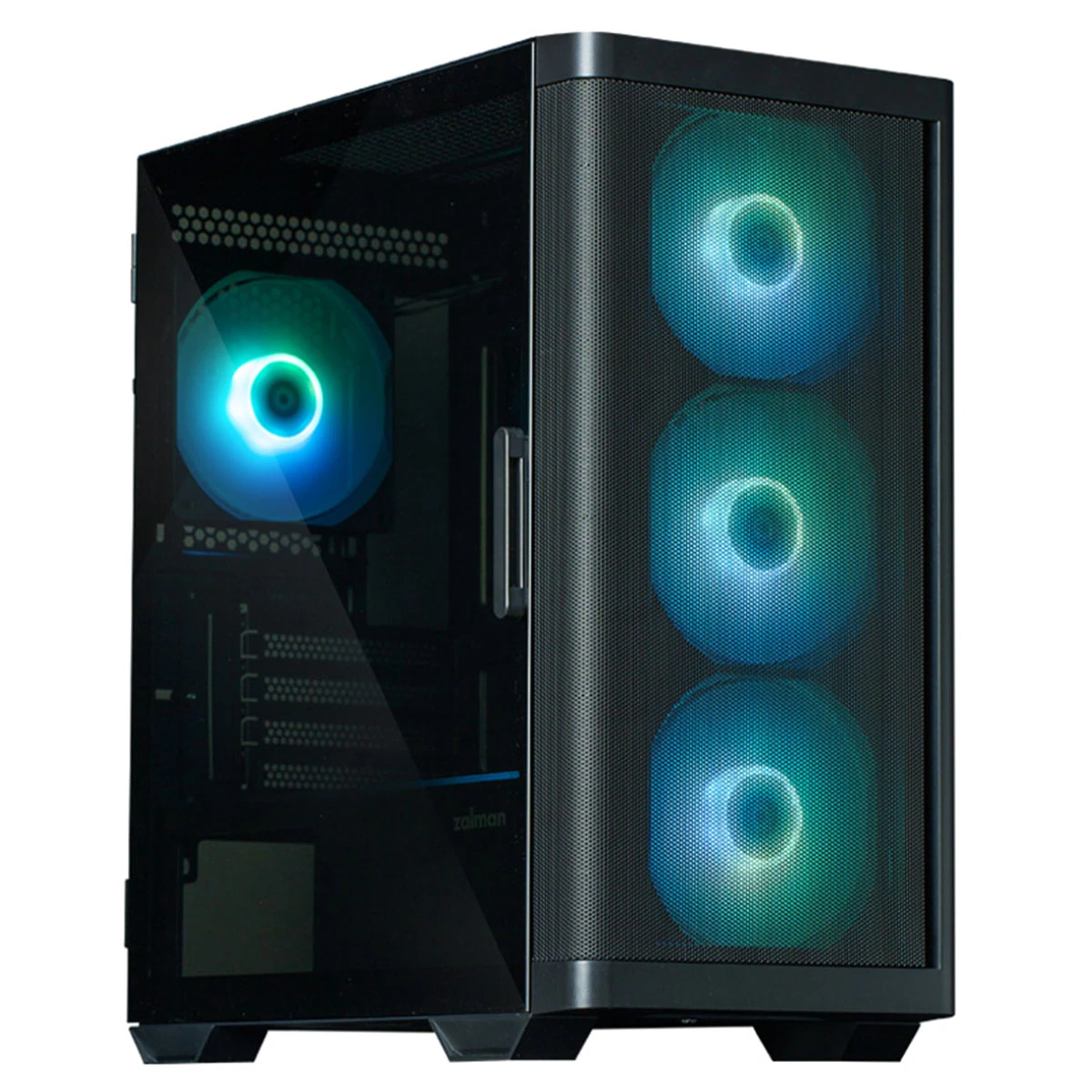 Кутия Zalman M4 Black Addressable RGB Case mATX, Tempered Glass, 4 fans included