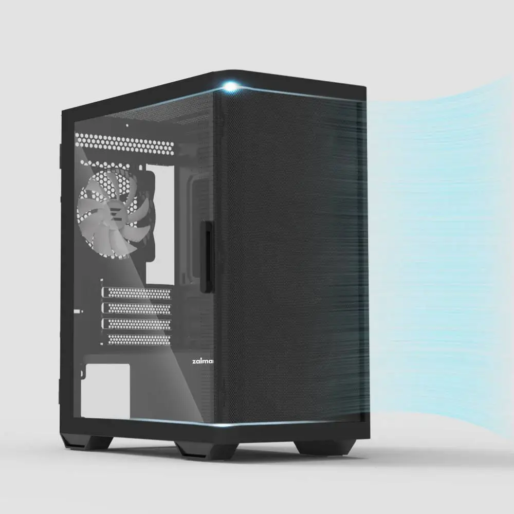 Кутия Zalman M4 Black Addressable RGB Case mATX, Tempered Glass, 4 fans included