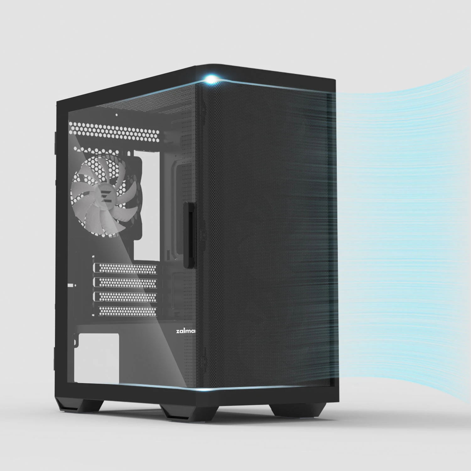 Кутия Zalman M4 Black Addressable RGB Case mATX, Tempered Glass, 4 fans included