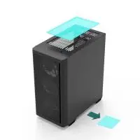 Кутия Zalman M4 Black Addressable RGB Case mATX, Tempered Glass, 4 fans included