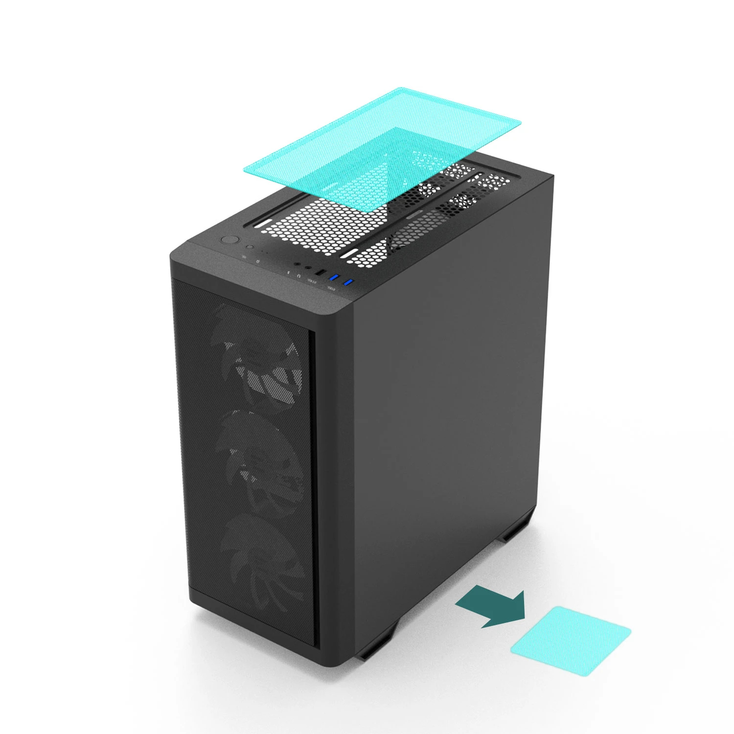 Кутия Zalman M4 Black Addressable RGB Case mATX, Tempered Glass, 4 fans included