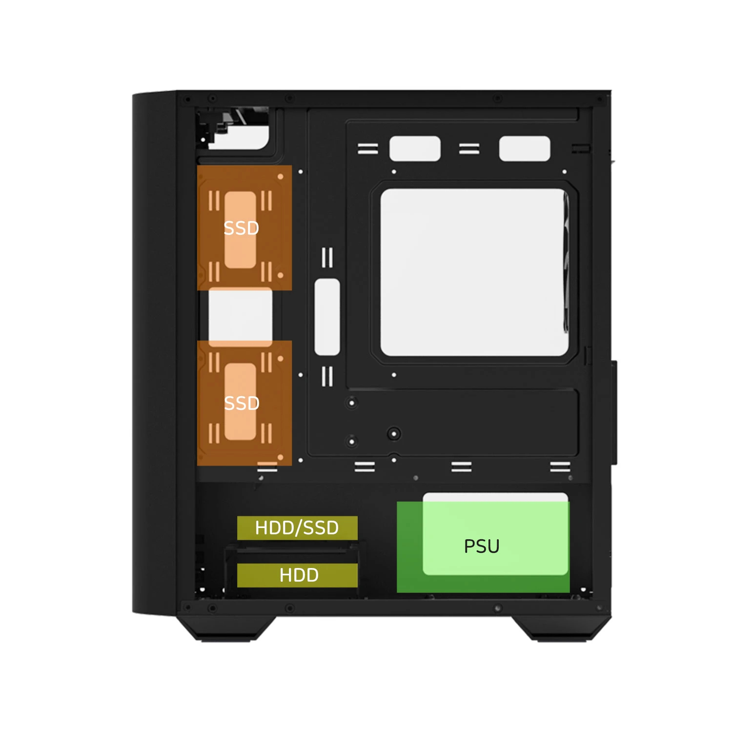 Кутия Zalman M4 Black Addressable RGB Case mATX, Tempered Glass, 4 fans included