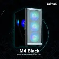 Кутия Zalman M4 Black Addressable RGB Case mATX, Tempered Glass, 4 fans included