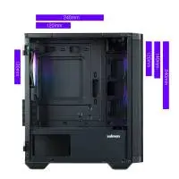 Кутия Zalman M4 Black Addressable RGB Case mATX, Tempered Glass, 4 fans included