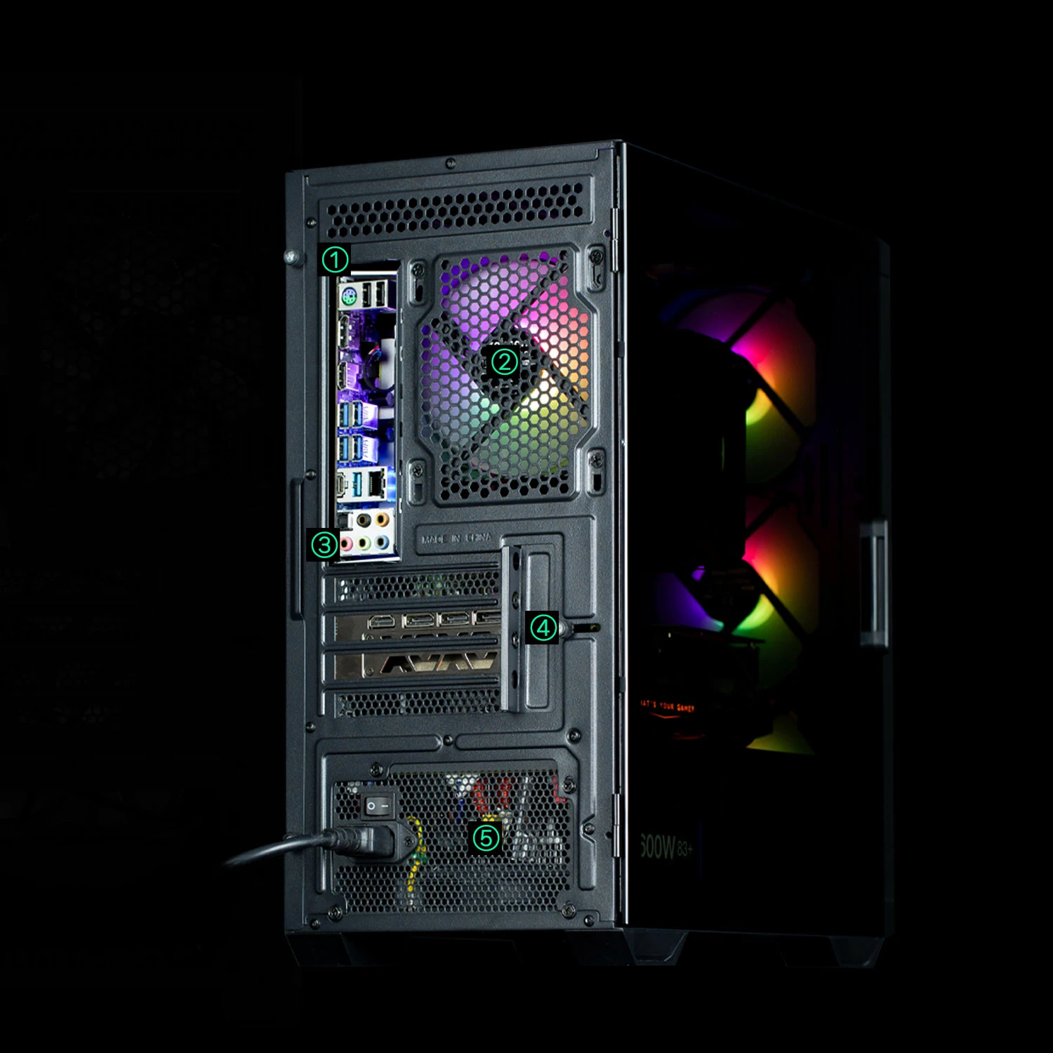 Кутия Zalman M4 Black Addressable RGB Case mATX, Tempered Glass, 4 fans included