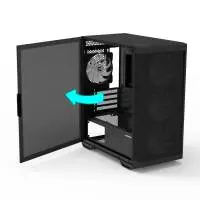 Кутия Zalman M4 Black Addressable RGB Case mATX, Tempered Glass, 4 fans included
