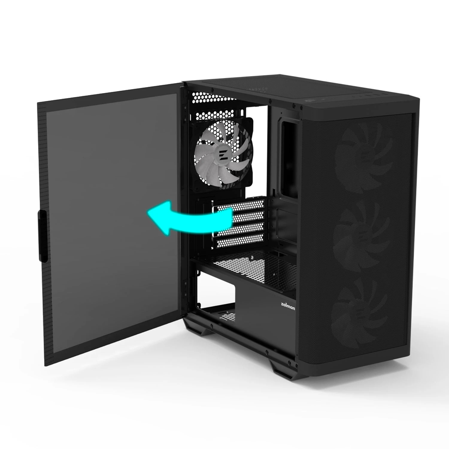 Кутия Zalman M4 Black Addressable RGB Case mATX, Tempered Glass, 4 fans included