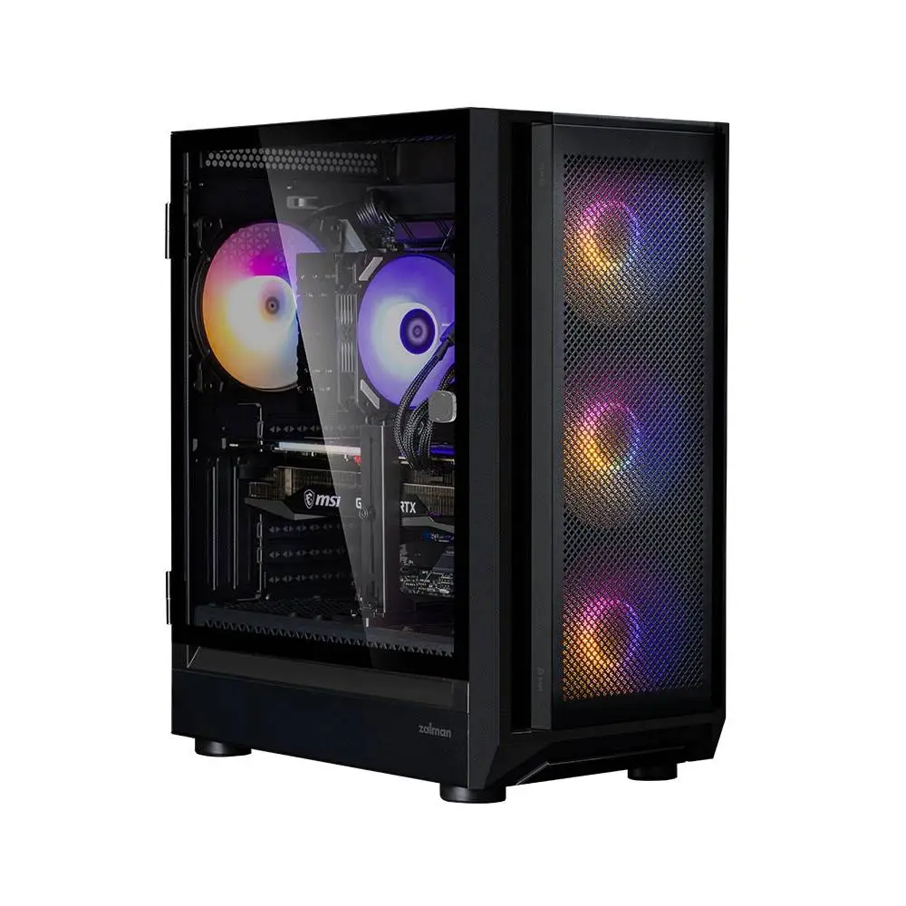 Кутия Zalman I6 Black RGB Case EATX, Tempered Glass, 3 fans included