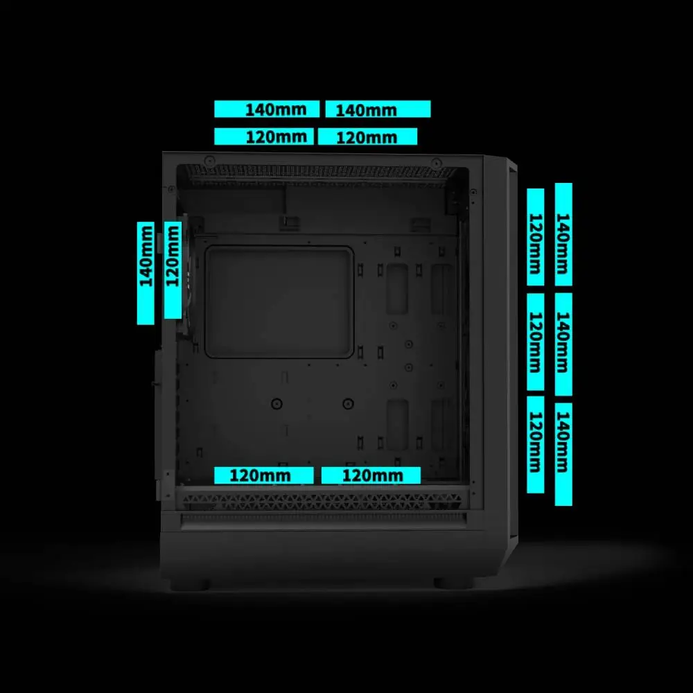 Кутия Zalman I6 Black RGB Case EATX, Tempered Glass, 3 fans included