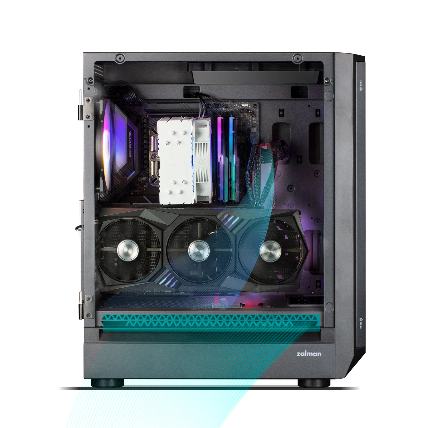 Кутия Zalman I6 Black RGB Case EATX, Tempered Glass, 3 fans included