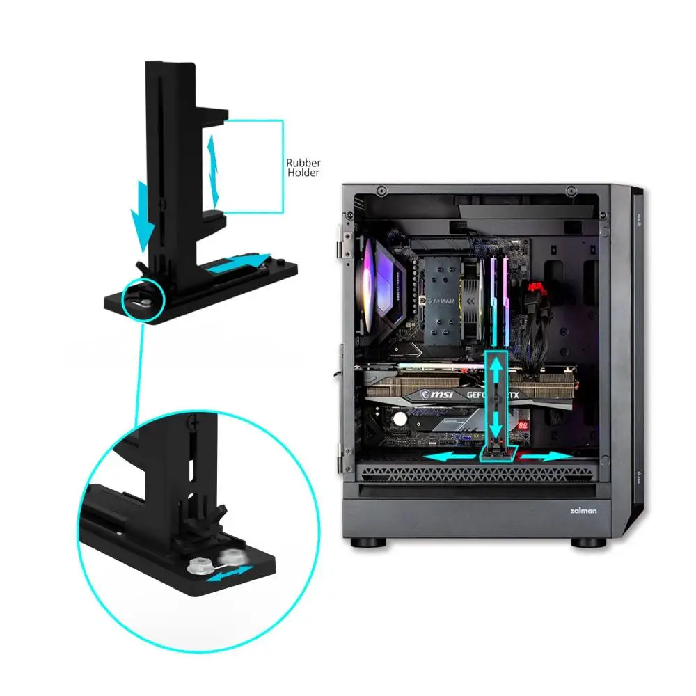 Кутия Zalman I6 Black RGB Case EATX, Tempered Glass, 3 fans included
