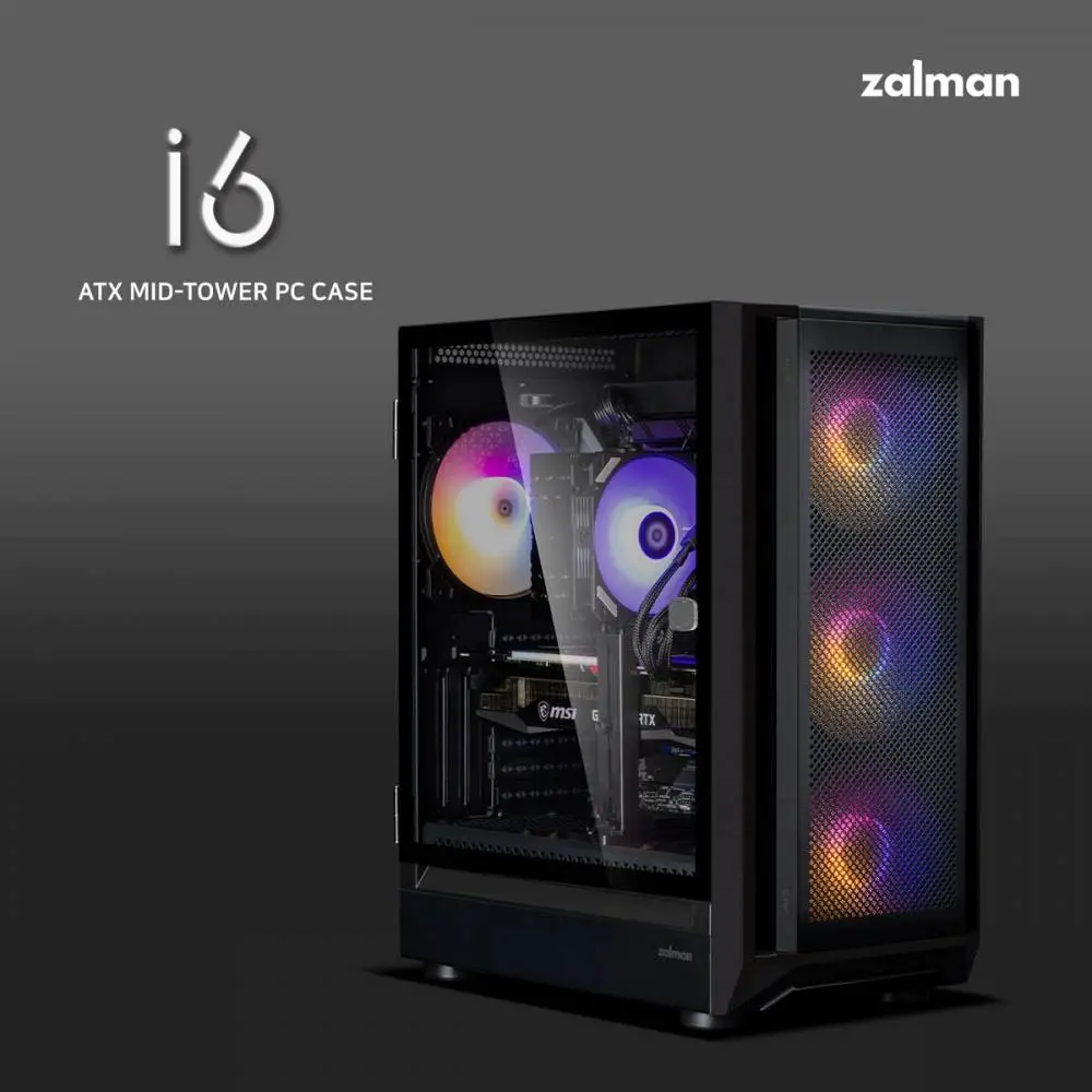 Кутия Zalman I6 Black RGB Case EATX, Tempered Glass, 3 fans included