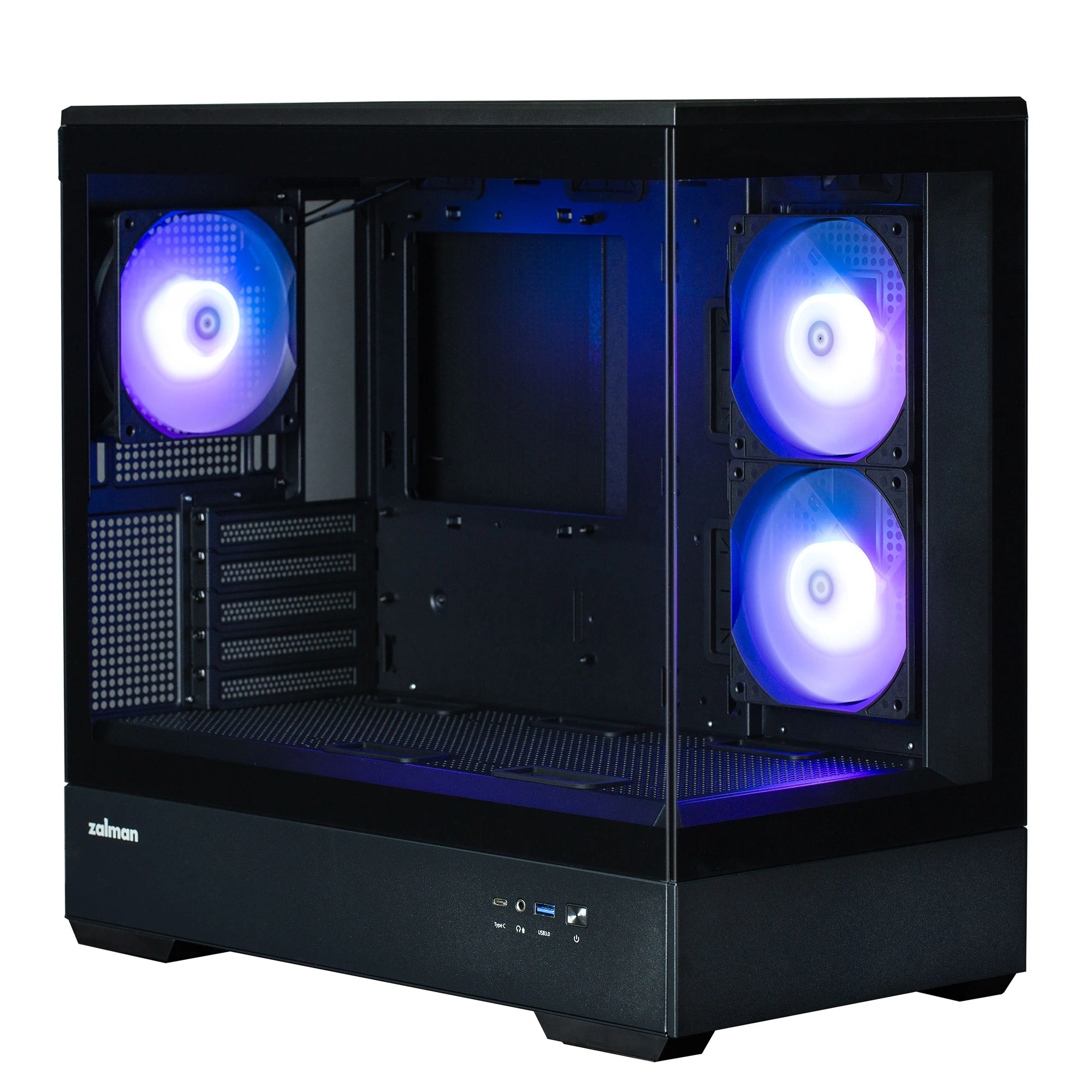 Кутия Zalman P30 Black aRGB Case mATX Tempered Glass
