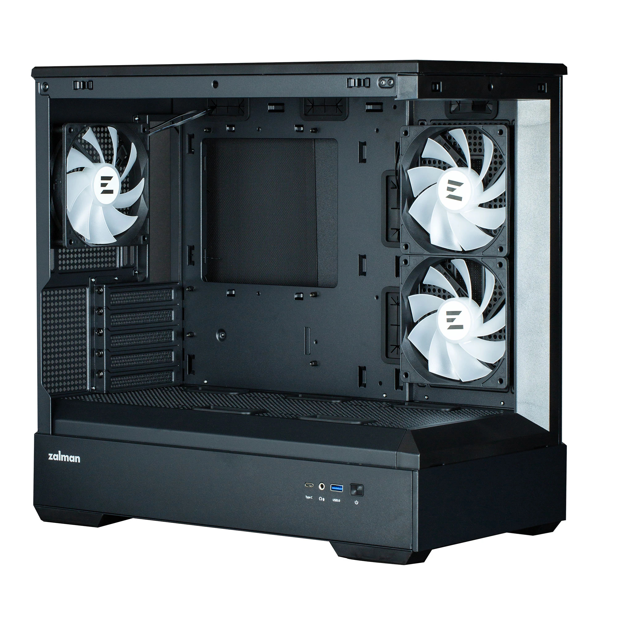 Кутия Zalman P30 Black aRGB Case mATX Tempered Glass