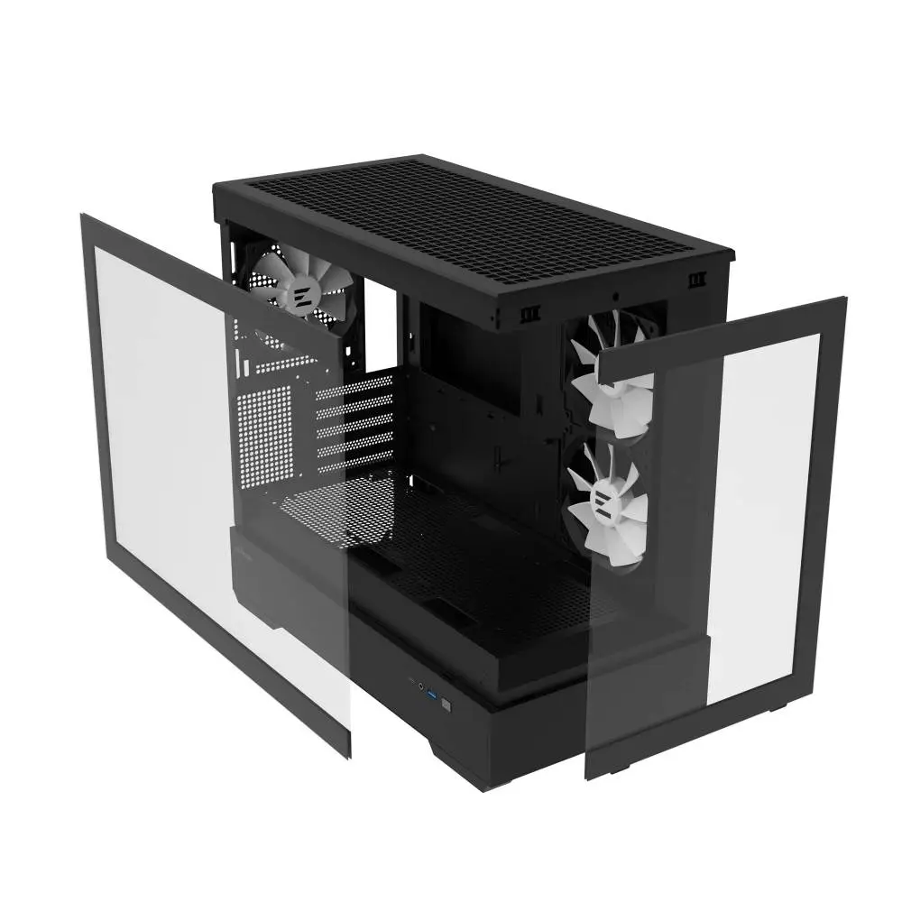 Кутия Zalman P30 Black aRGB Case mATX Tempered Glass
