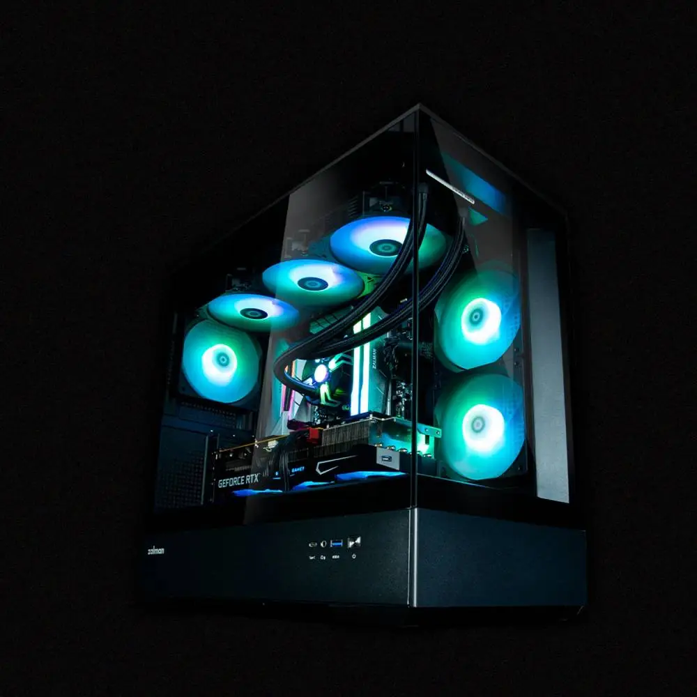 Кутия Zalman P30 Black aRGB Case mATX Tempered Glass