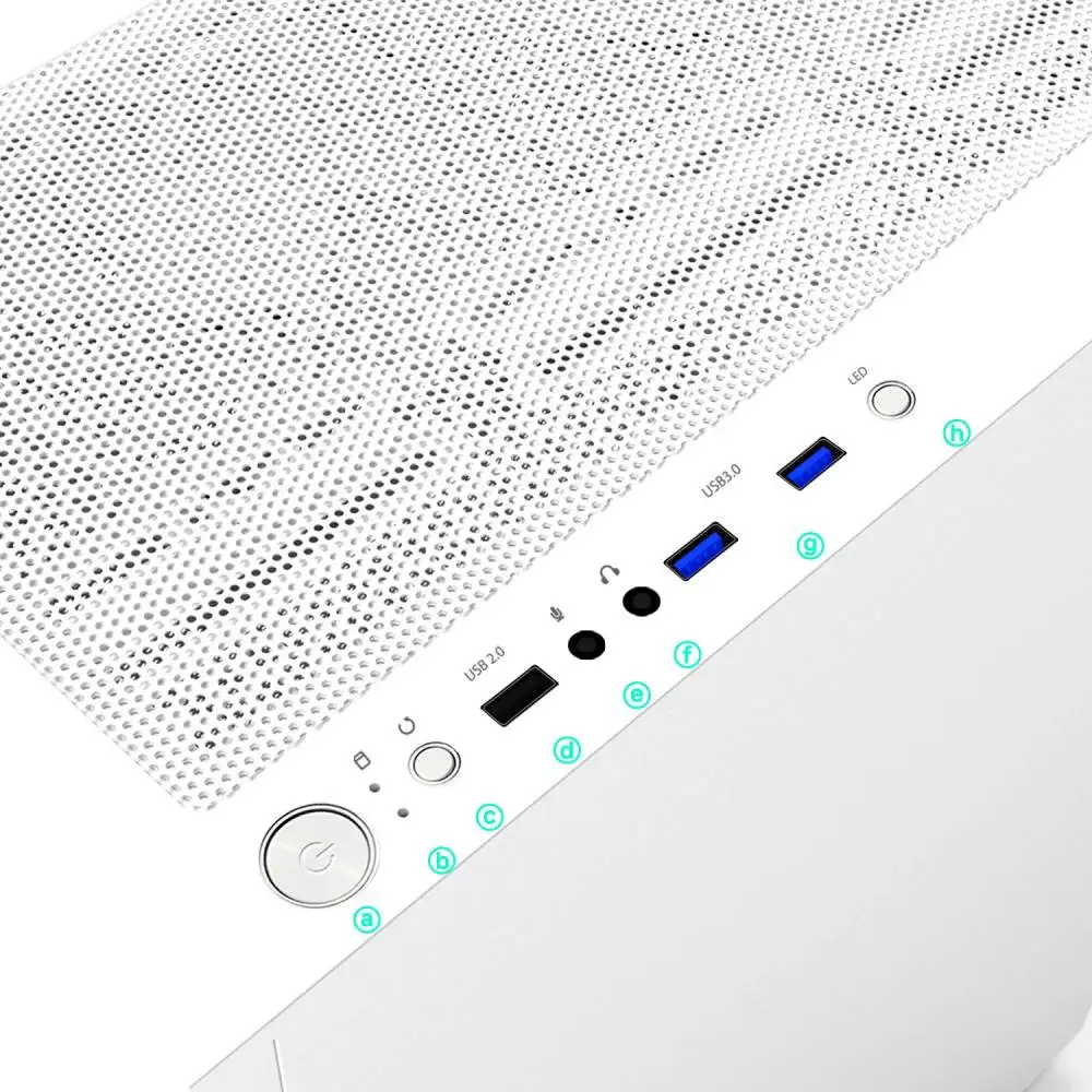 Кутия Zalman I4 White Full Mesh Case ATX, 6 fans included