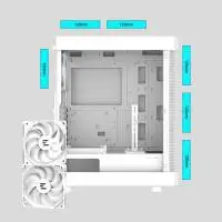 Кутия Zalman I4 White Full Mesh Case ATX, 6 fans included