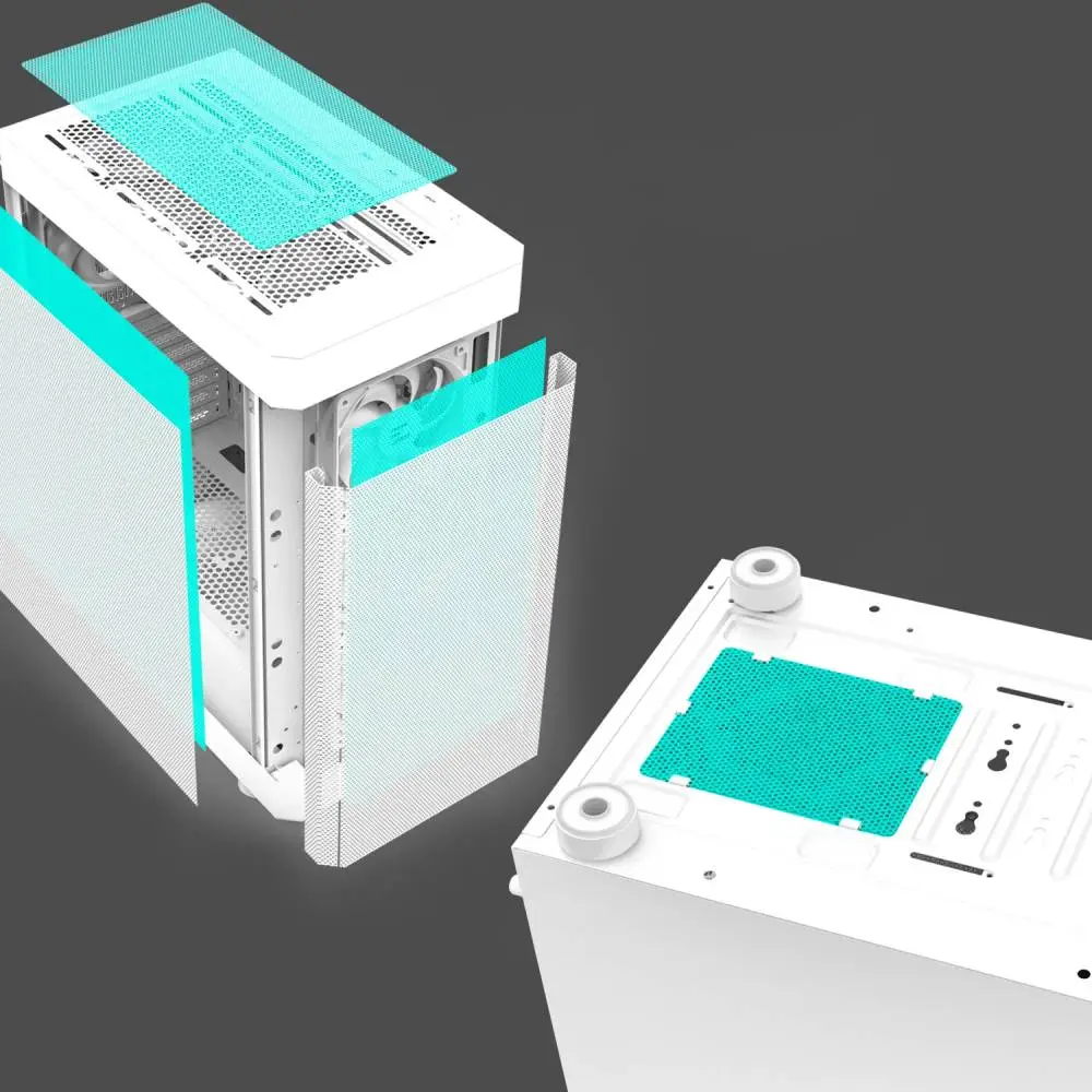 Кутия Zalman I4 White Full Mesh Case ATX, 6 fans included