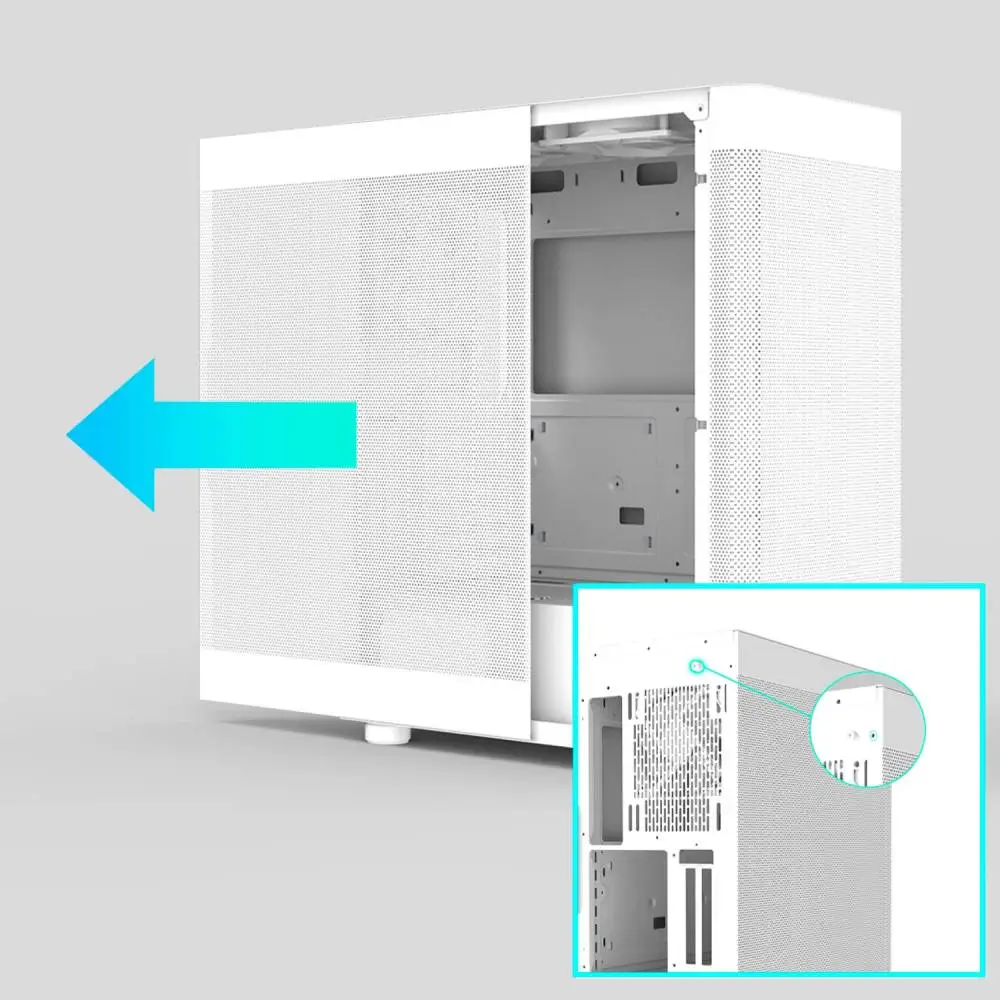 Кутия Zalman I4 White Full Mesh Case ATX, 6 fans included