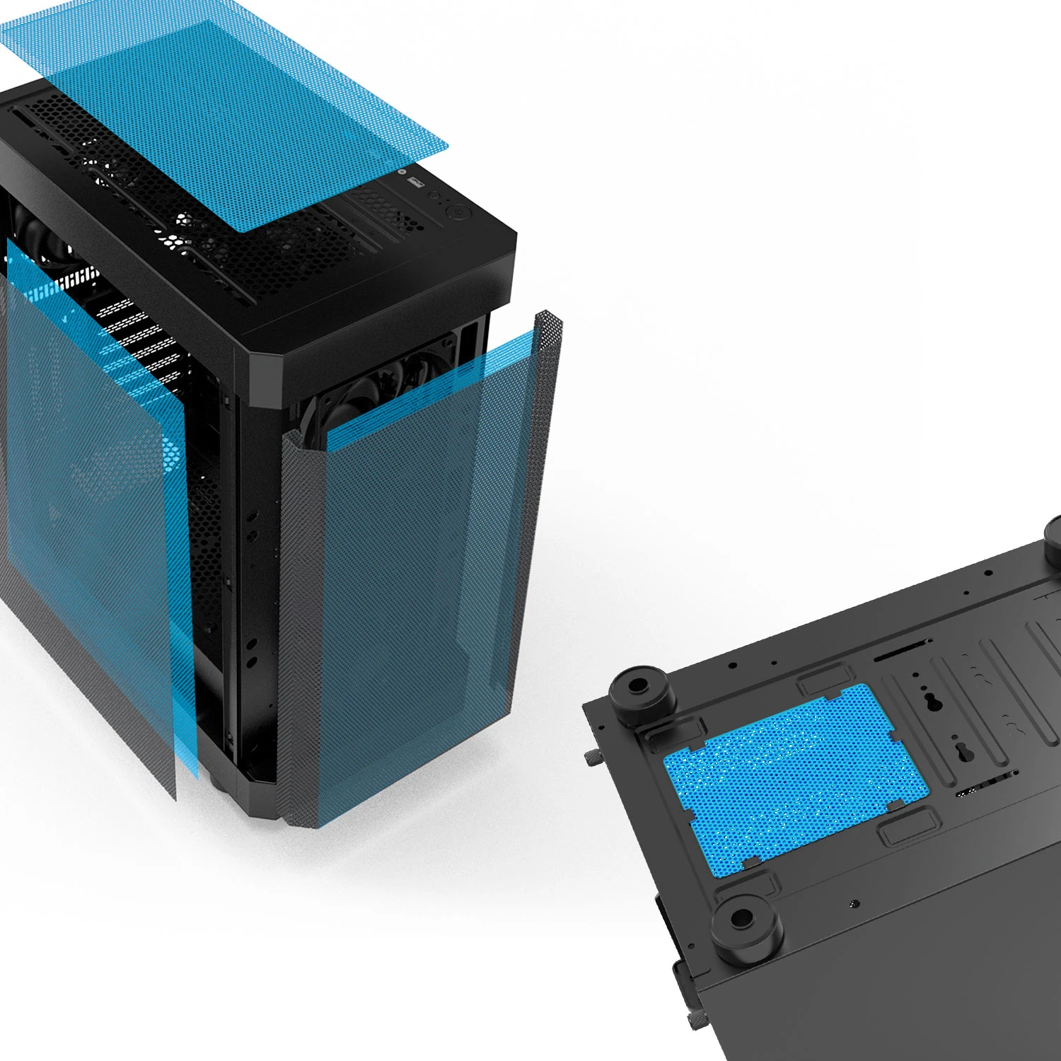 Кутия Zalman I4 Black Full Mesh Case ATX, 6 fans included