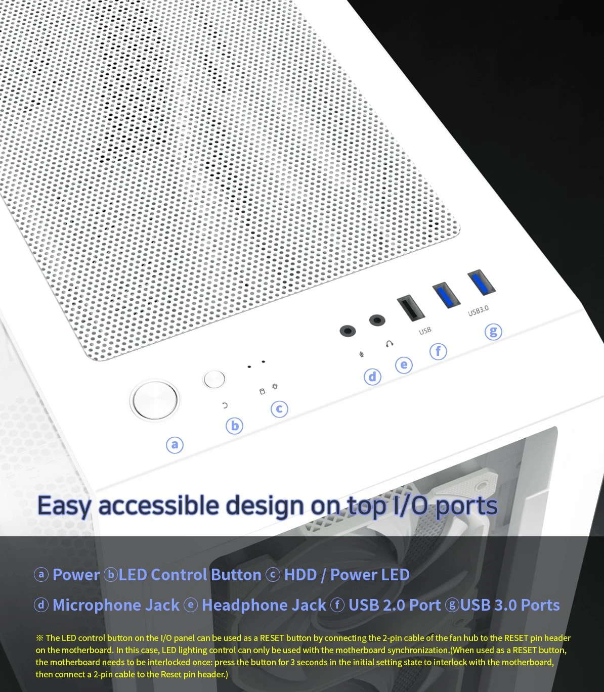 Кутия Zalman I3 NEO TG White aRGB Case ATX Tempered Glass