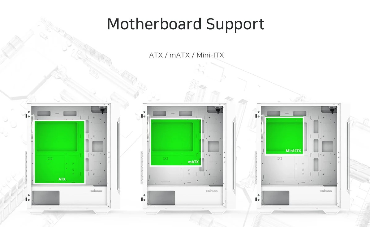 Кутия Zalman I3 NEO TG White aRGB Case ATX Tempered Glass
