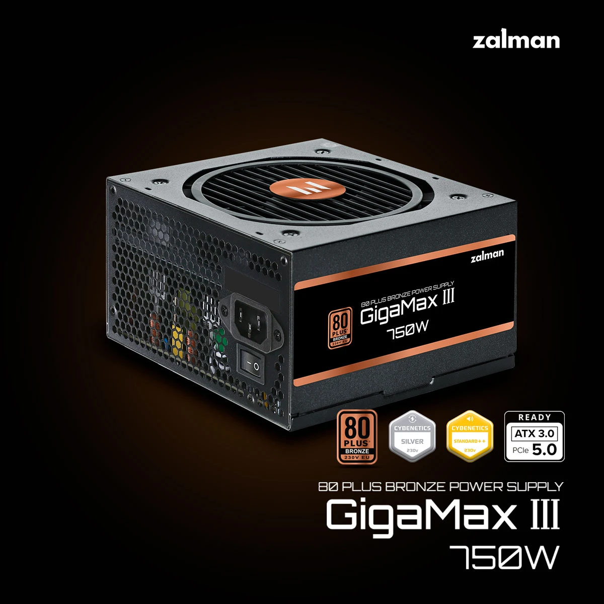 Захранване Zalman GigaMax III ATX 3.0 750W Bronze PSU - ZM750-GV3