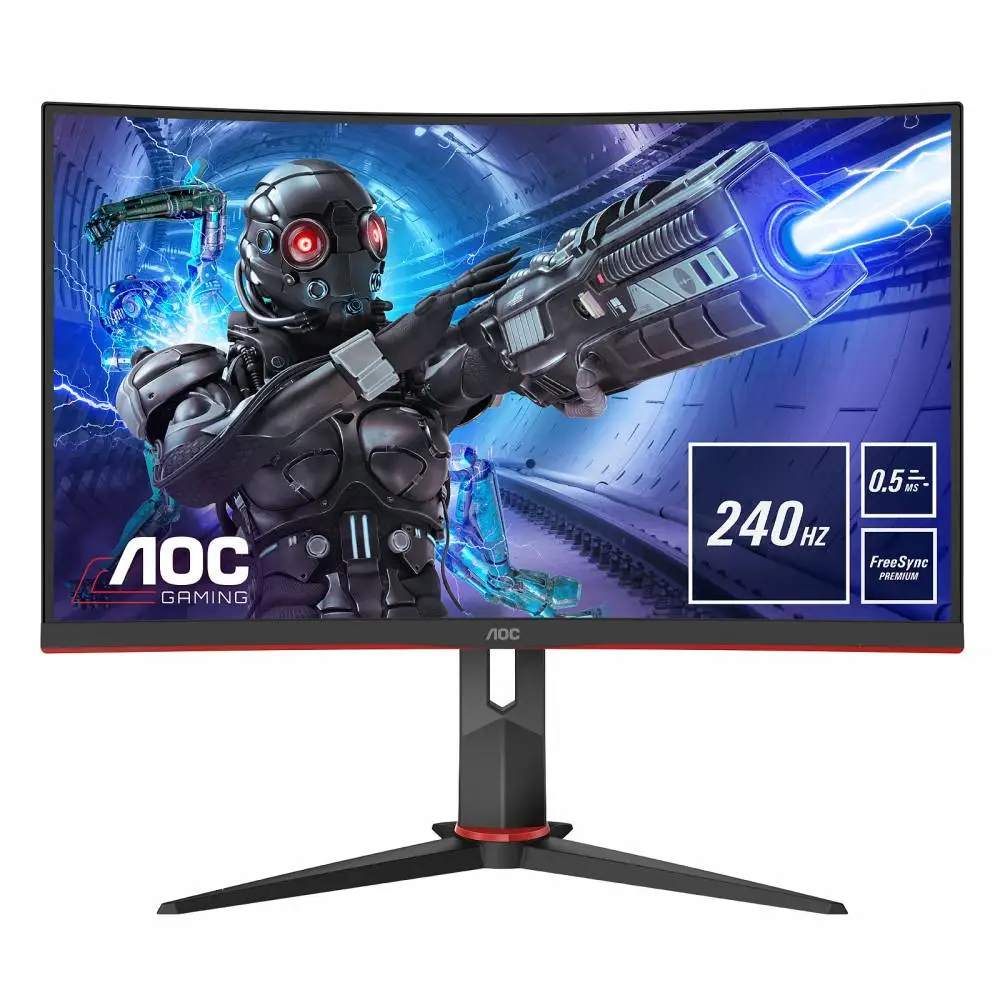 Монитор AOC C27G2ZU/BK, 27", VA Curved, FHD 1920x1080, 240Hz, 1ms MPRT, AMD FreeSync Premium/G-SYNC, USB Hub  