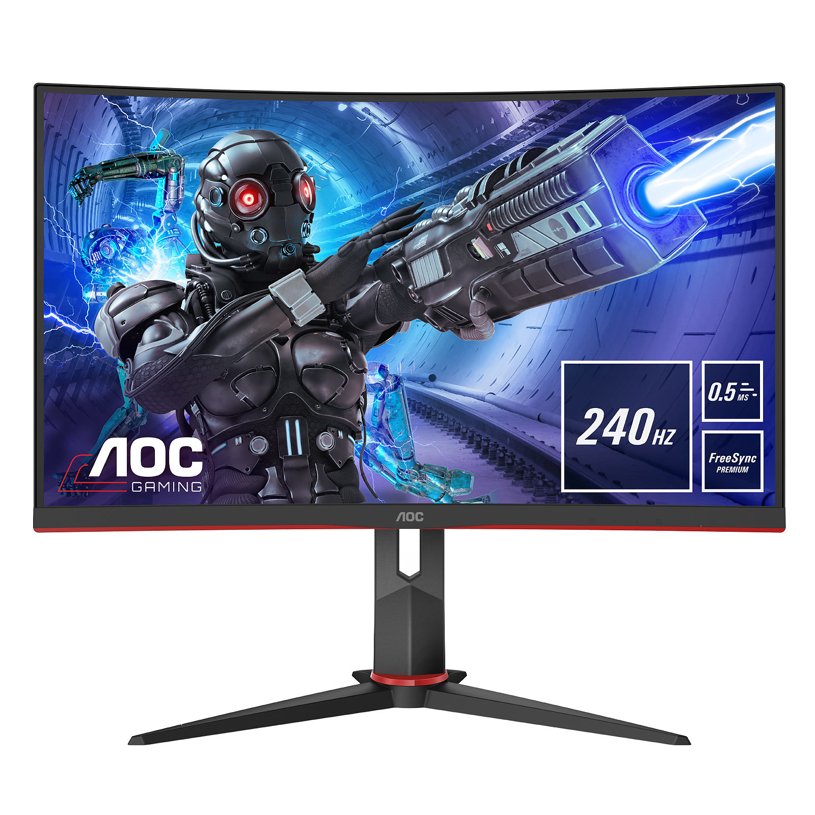Монитор AOC C27G2ZU/BK, 27", VA Curved, FHD 1920x1080, 240Hz, 1ms MPRT, AMD FreeSync Premium/G-SYNC, USB Hub  