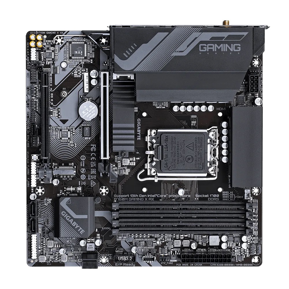 Дънна платка Gigabyte B760M GAMING X AX LGA1700