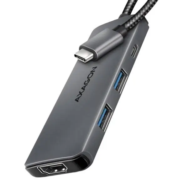 USB хъб AXAGON HMC-5H8K USB 5Gbps hub, 2x USB-A, USB-C, HDMI 8k/30Hz, PD 100W
