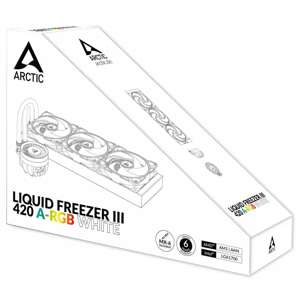 Водно охлаждане за процесор Arctic Liquid Freezer III 420 ARGB White - ACFRE00153A