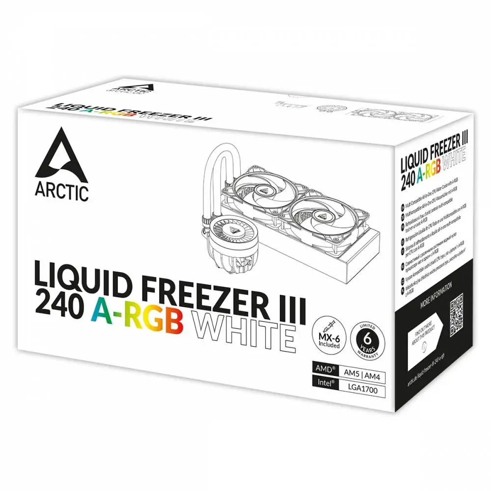 Водно охлаждане за процесор Arctic Liquid Freezer III 240 ARGB White - ACFRE00150A