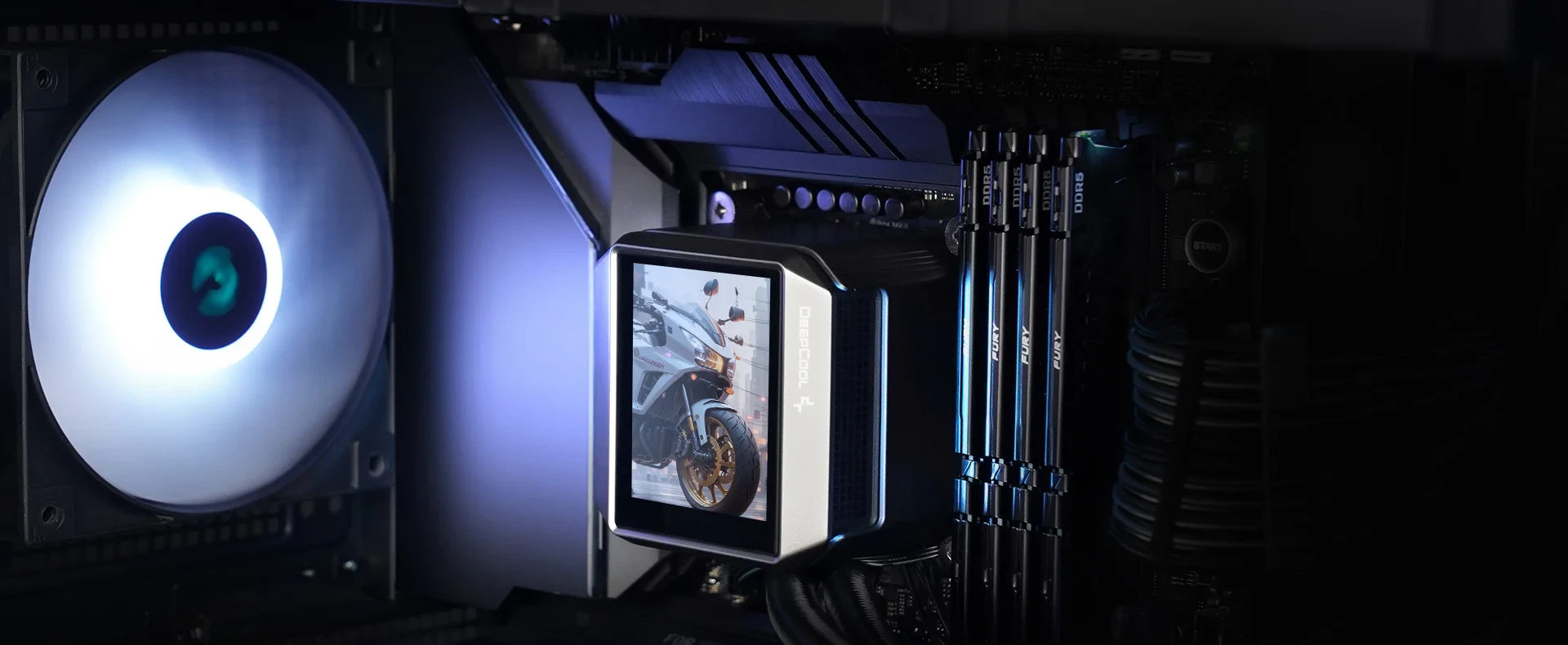Refroidissement liquide pour processeur DeepCool MYSTIQUE 360 Refroidissement LCD Écran ARGB