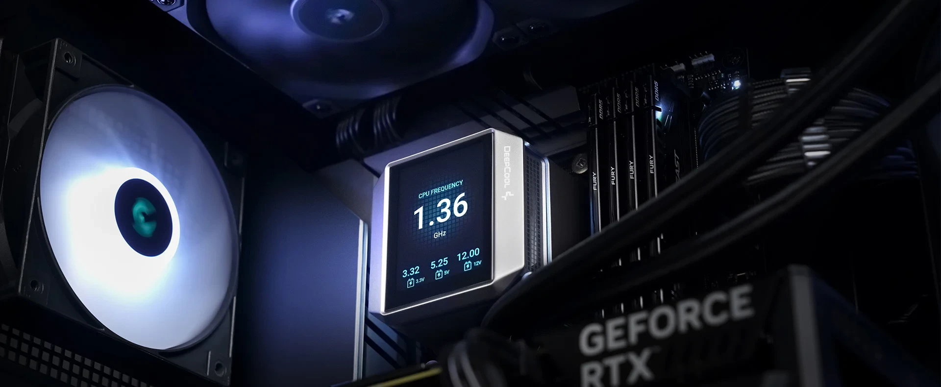 Refroidissement liquide pour processeur DeepCool MYSTIQUE 360 Refroidissement LCD Écran ARGB