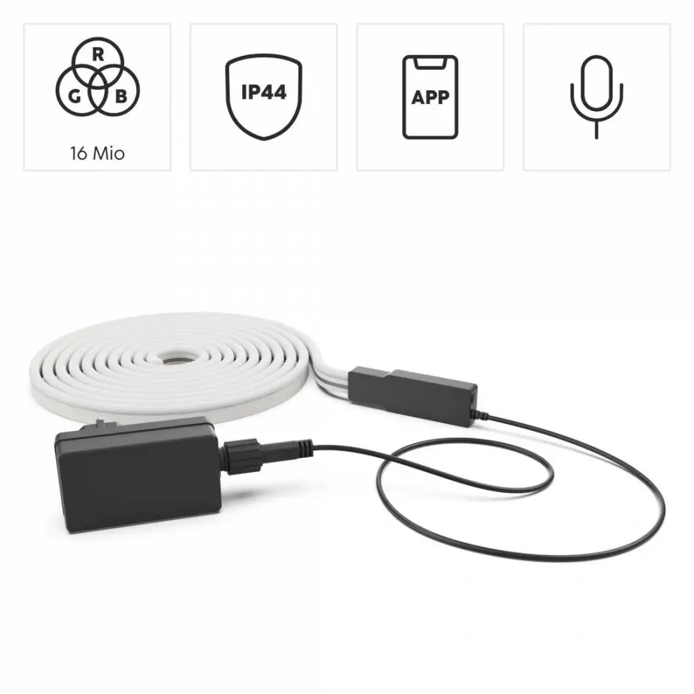 HAMA Νεον LED ταινία, RGB, WLAN, εξωτερική IP44, Music Mode, 5 μ
