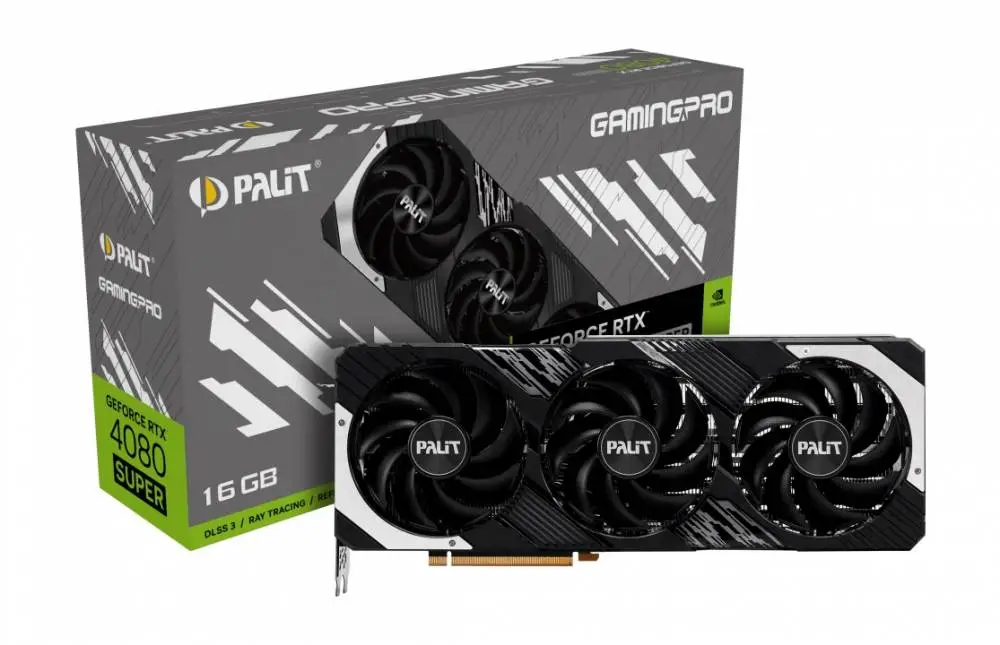 Видео карта Palit GeForce RTX 4080 SUPER GamingPro 16GB - NED408S019T2-1032A