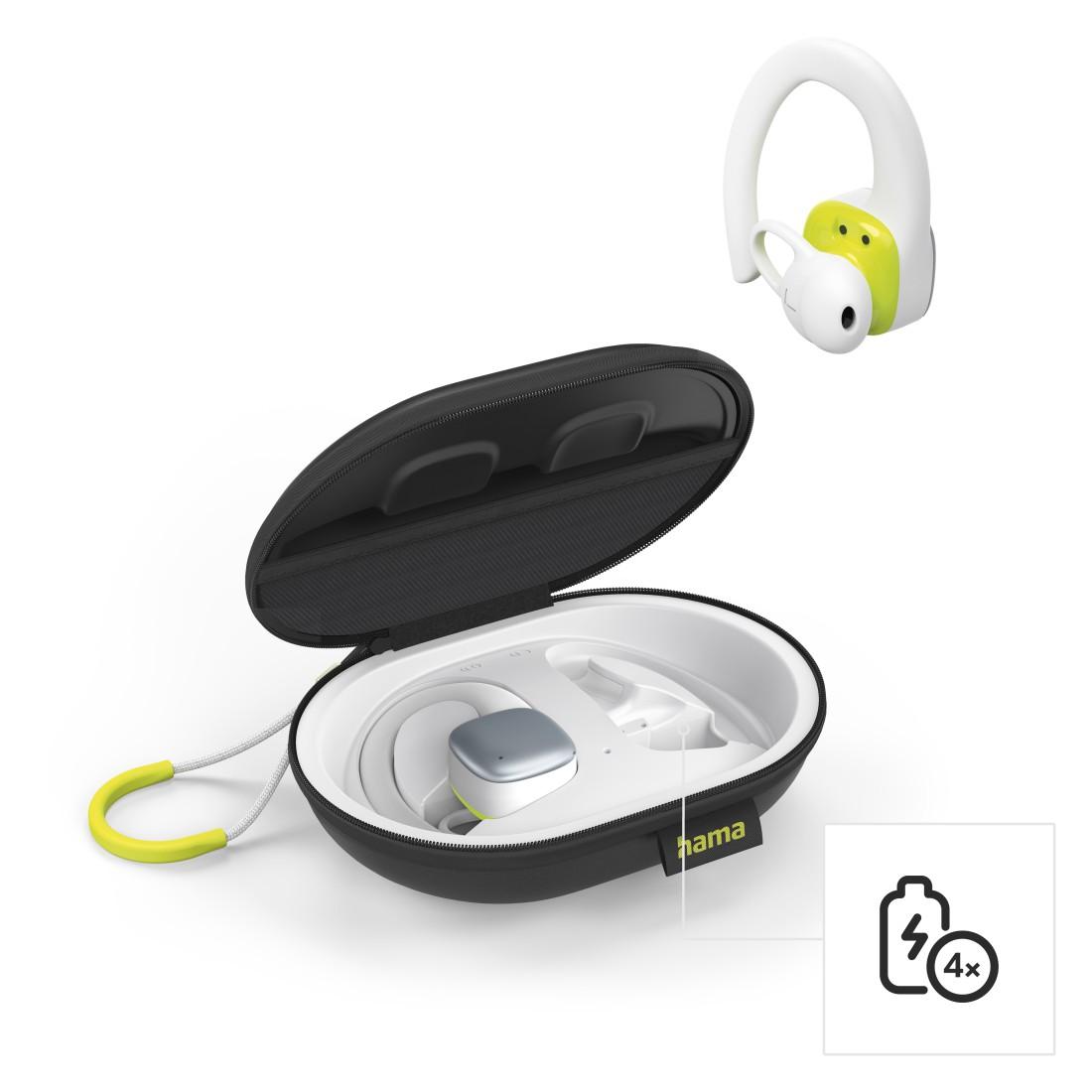 Hama Блутут слушалки "Spirit Athletics" Bluetooth®, True Wireless, Ear Hook, бяло/жълто