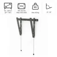 Стенна стойка за TV Hama TILT "Ultraslim", 229 см (90"), 600 x 400, OLED, плоска, антрацит