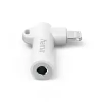 HAMA Адаптер Lightning - 3,5 mm жак, Aux адаптер, 90&deg;, бял