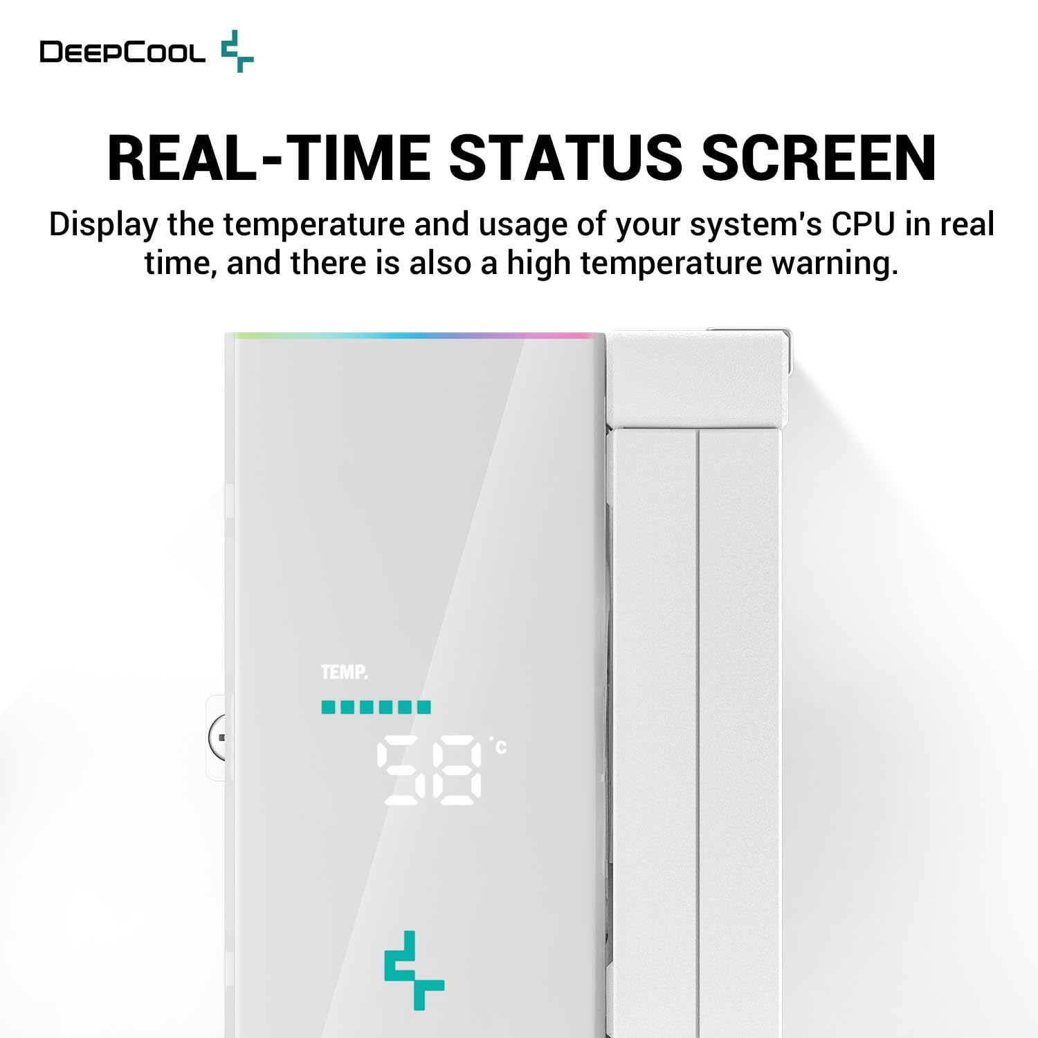 Охладител за процесор DeepCool AK500S DIGITAL WH ARGB