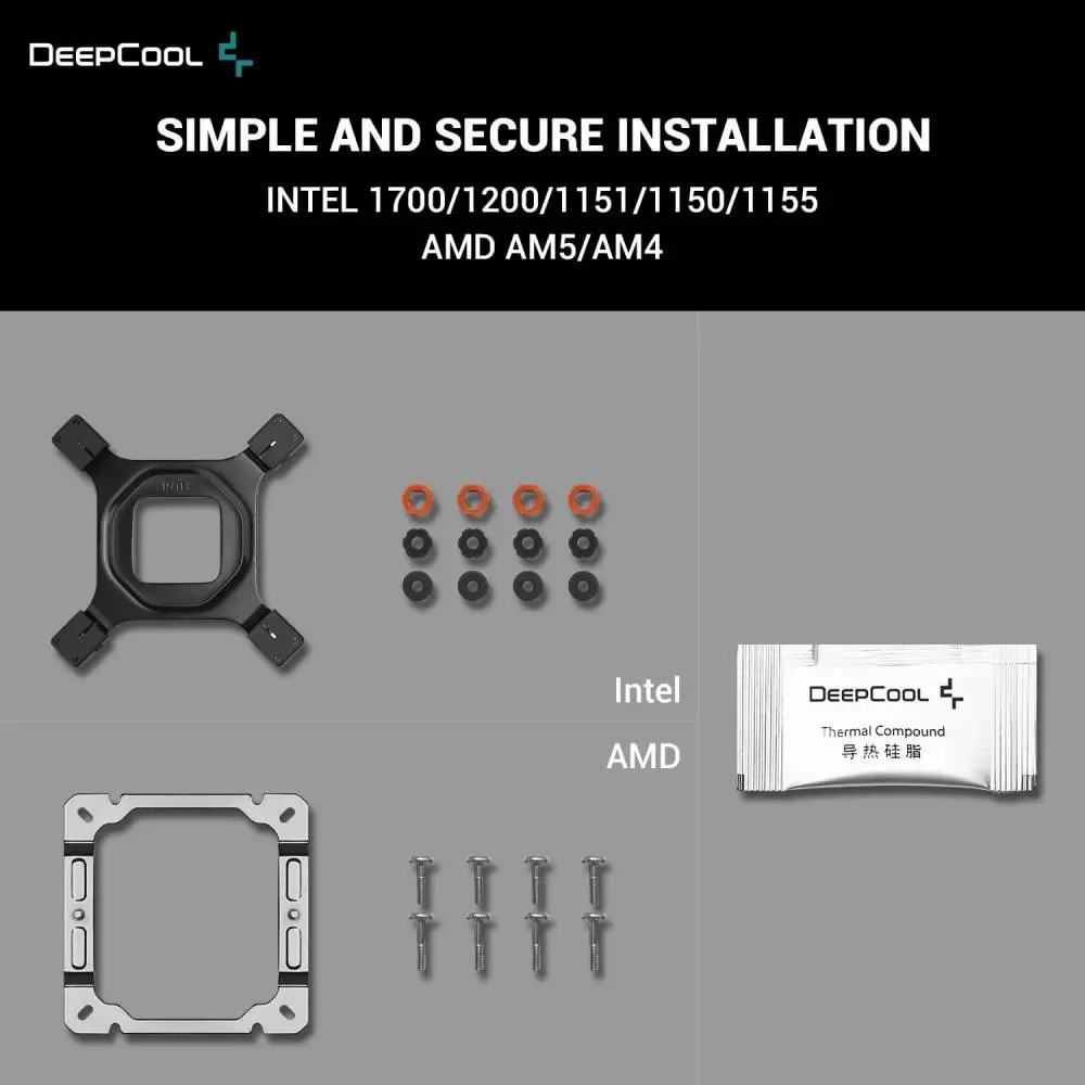 Охладител за процесор DeepCool AK500S DIGITAL WH ARGB