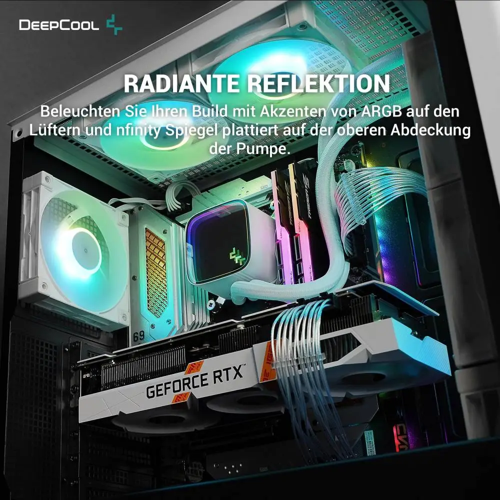 Водно охлаждане за процесор DeepCool LS720 SE White AIO Liquid Cooler